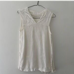 Sleeveless White Top